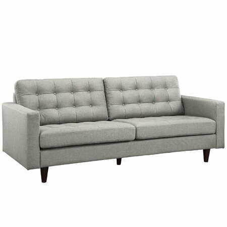 PRIMEWIR Empress Upholstered Sofa in Tufted Light Gray Fabric EEI-1011-LGR